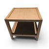 Image 1 : Two-Tier Light Oak Wood End Table (22x22x23.5") - RV: $245