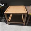 Image 3 : Two-Tier Light Oak Wood End Table (22x22x23.5") - RV: $245