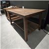 Image 2 : Two-Tier Whitewashed Wood Rectangular Coffee Table (35x20x19.5) - RV: $295