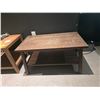 Image 3 : Two-Tier Whitewashed Wood Rectangular Coffee Table (35x20x19.5) - RV: $295