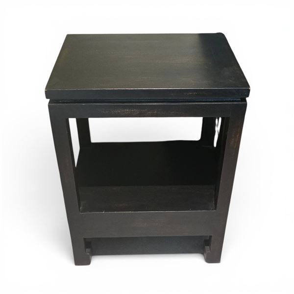Wooden Black Side Table, H27" x W20" x 14.5"