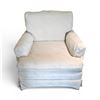 Image 1 : Cream Patterned Armchair (W32") - minor staining