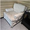 Image 2 : Cream Patterned Armchair (W32") - minor staining