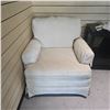Image 4 : Cream Patterned Armchair (W32") - minor staining