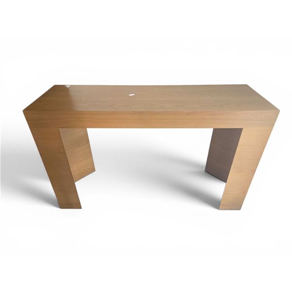 Light Brown Rectangular Wooden Console Table, H30" x W50" x D16" - some minor wear