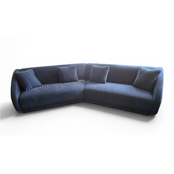 Moe's Fraser 2 Piece Modular Sofa Deep Blue - RV $5,498 - 128in x 34.29in x 31.5in