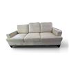 Image 1 : Studded Fabric Ivory 3-Seat Sofa  (W88")