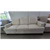 Image 4 : Studded Fabric Ivory 3-Seat Sofa  (W88")