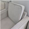 Image 4 : Pink City Imports Modern Light Grey Fabric Armchair (W33") - slightly stained and dusty