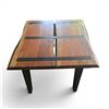 Image 1 : Live Edge Wood Metal Strap End Table (28x28x24") - RV: $295