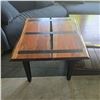 Image 3 : Live Edge Wood Metal Strap End Table (28x28x24") - RV: $295