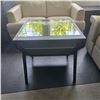 Image 4 : Glass Top Wood Frame Table (24x24x24) - RV: $295