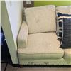 Image 3 : Studded Fabric Ivory 3-Seat Sofa  (W89")