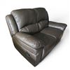 Image 1 : Faux Leather Reclining Loveseat Brown (W63")