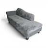 Image 1 : New Open Box - Gray/Blue Fabric Chaise Lounge (W78")