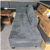 Image 2 : New Open Box - Gray/Blue Fabric Chaise Lounge (W78")