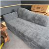 Image 3 : New Open Box - Gray/Blue Fabric Chaise Lounge (W78")