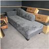 Image 4 : New Open Box - Gray/Blue Fabric Chaise Lounge (W78")