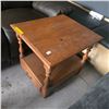 Image 3 : Wooden End Table with Drawer, H21" x W20" x D23" - some wear and marks on the top