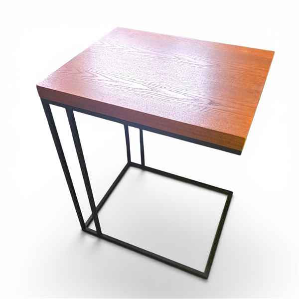 Wood with Metal Frame Console Table, H27.5" x 22" x 18"