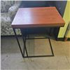 Image 2 : Wood with Metal Frame Console Table, H27.5" x 22" x 18"