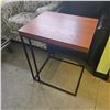 Image 3 : Wood with Metal Frame Console Table, H27.5" x 22" x 18"