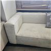Image 4 : Modern Low Profile Cream Sofa, H25" x W89" x D36" - slightly dusty