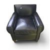 Image 1 : Classic Black Leather Armchair (W30") - RV $1,195