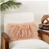 Image 3 : 3-Pcs New Moe's Sheepskin Pink Rectangular Pillow, RV: $129 Each (XU-1001-33)