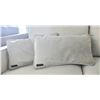 Image 1 : Group of 2 - Article Beige Velour Throw Pillows