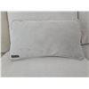 Image 2 : Group of 2 - Article Beige Velour Throw Pillows