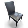 Image 1 : 2-Pcs Faux Leather Black Dining Chairs