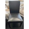 Image 2 : 2-Pcs Faux Leather Black Dining Chairs