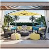 Image 3 : BNIB - CorLiving 9.5ft UV-Resistant Offset Patio Umbrella in Yellow - Model: PPU-411-U