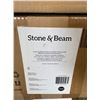 Image 4 : BNIB - Stone & Beam Classic Ceiling Pendant Chandelier Fixture with White Drum Shade Antique Brass 4