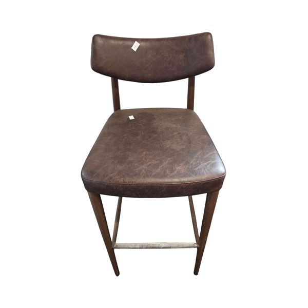 Contemporary Brown Wooden Barstool