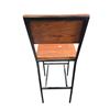 Image 3 : Contemporary Wood Back Black Metal Barstool