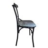 Image 2 : Industrial Cross-Back Dining Chair - Metal Frame & Wood Seat - RV $245