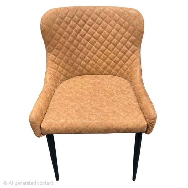 Modern Diamond Quilted Leather Dining Chair - RV $295