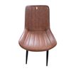 Image 1 : Modern Channel Stitch Leather Dining Chair - RV $295