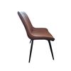 Image 2 : Modern Channel Stitch Leather Dining Chair - RV $295