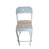 Image 1 : Modern Matte Gray Folding Metal Barstool