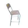 Image 2 : Modern Matte Gray Folding Metal Barstool