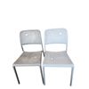 Image 2 : 3-Pcs Contemporary Perforated Molded Plastic Dining Chairs