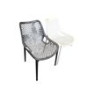 Image 2 : 2-Pcs Diamond Mesh Plastic Outdoor Chairs