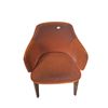 Image 1 : Brown Curved Velvet  Dining Chair