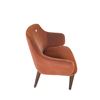 Image 2 : Brown Curved Velvet  Dining Chair