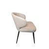 Image 2 : Modern Winged Leatherette Beige Dining Chair