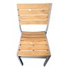 Image 1 : Wood Slat Metal Frame Outdoor Chair
