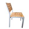 Image 2 : Wood Slat Metal Frame Outdoor Chair